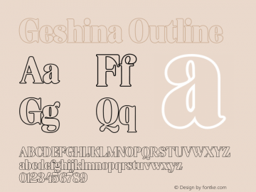 Geshina Outline Version 1.000图片样张