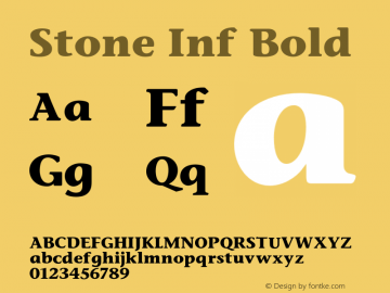 Stone Inf Bold 001.000 Font Sample