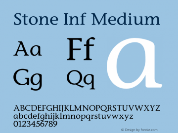 Stone Inf Medium 001.000 Font Sample