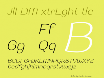 Jella DEMO ExtraLight Italic Version 1.001;Glyphs 3.1.2 (3151)图片样张