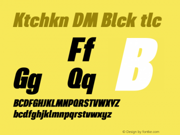 Kitchakan DEMO Black Italic Version 1.000;Glyphs 3.1.2 (3151)图片样张