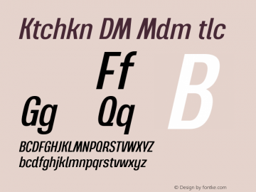 Kitchakan DEMO Medium Italic Version 1.000;Glyphs 3.1.2 (3151)图片样张