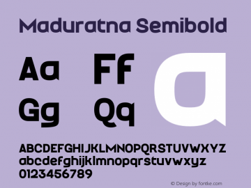 Maduratna Semibold Version 1.000;FEAKit 1.0图片样张