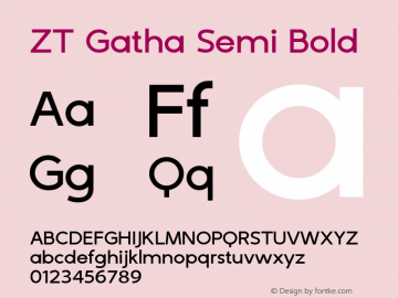 ZT Gatha Semi Bold Version 2.002图片样张