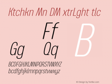 Kitchakan Mon DEMO ExtraLight Italic Version 1.000;Glyphs 3.1.2 (3151)图片样张