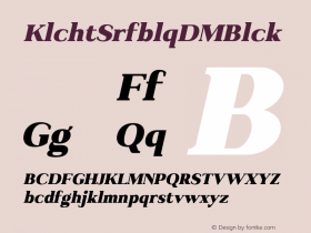 Kulachat Serif Oblique DEMO Black Version 1.2图片样张