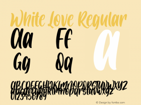 White Love Version 1.00;February 28, 2023;FontCreator 13.0.0.2683 64-bit图片样张