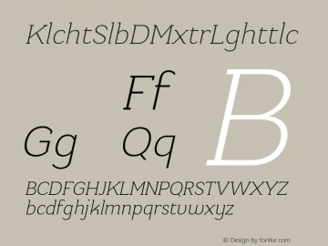 Kulachat Slab DEMO ExtraLight Italic Version 1.1图片样张