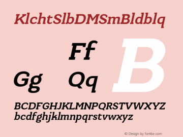 Kulachat Slab DEMO Ob SemiBold Oblique Version 1.1图片样张