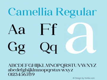 Camellia-Regular Version 1.000图片样张