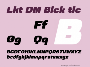 Luktao DEMO Black Italic Version 1.002;Glyphs 3.1.2 (3151)图片样张