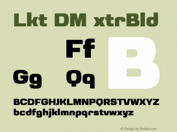 Luktao DEMO ExtraBold Version 1.002;Glyphs 3.1.2 (3151)图片样张
