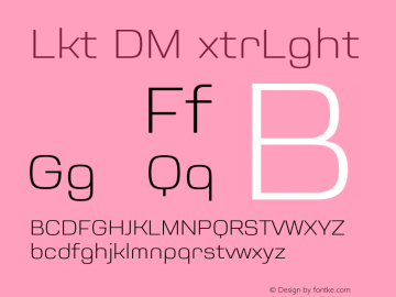Luktao DEMO ExtraLight Version 1.002;Glyphs 3.1.2 (3151)图片样张