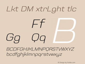 Luktao DEMO ExtraLight Italic Version 1.002;Glyphs 3.1.2 (3151)图片样张