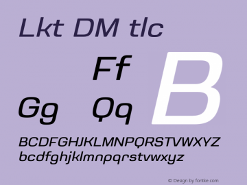 Luktao DEMO Italic Version 1.002;Glyphs 3.1.2 (3151)图片样张