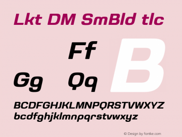 Luktao DEMO SemiBold Italic Version 1.002;Glyphs 3.1.2 (3151)图片样张