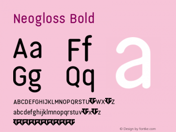 Neogloss Bold Version 001.000图片样张