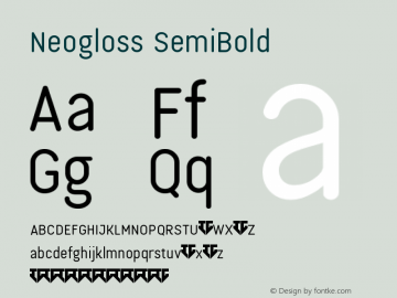 Neogloss SemiBold Version 001.000图片样张