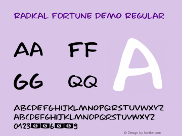 Radical Fortune DEMO Regular Version 1.000;Glyphs 3.2 (3180)图片样张