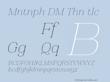 Montnapha DEMO Thin Italic Version 1.000;Glyphs 3.1.2 (3151)图片样张