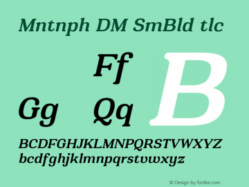 Montnapha DEMO SemiBold Italic Version 1.000;Glyphs 3.1.2 (3151)图片样张