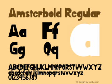 Amsterbold Version 1.00;March 16, 2023;FontCreator 13.0.0.2683 64-bit图片样张