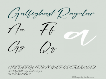 Galfighast Version 1.00;March 16, 2023;FontCreator 13.0.0.2683 64-bit图片样张