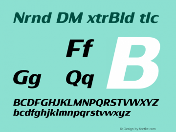 Nirand DEMO ExtraBold Italic Version 1.001;Glyphs 3.1.2 (3151)图片样张