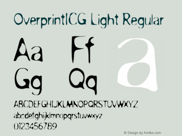 OverprintICG Light Regular 001.000 Font Sample