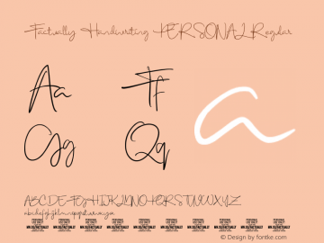 Factually Handwriting PERSONAL Regular Version 1.000;Glyphs 3.2 (3179)图片样张