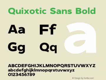 Quixotic Sans Bold Version 1.000;Glyphs 3.2 (3178)图片样张