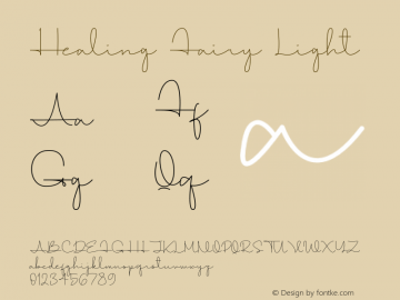 Healing Fairy Light Version 1.00;March 28, 2023;FontCreator 12.0.0.2525 64-bit图片样张