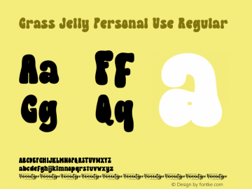 Grass Jelly Personal Use Version 1.00;March 29, 2023;FontCreator 13.0.0.2683 64-bit图片样张