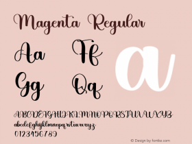 Magenta Version 1.003;Fontself Maker 3.5.7图片样张