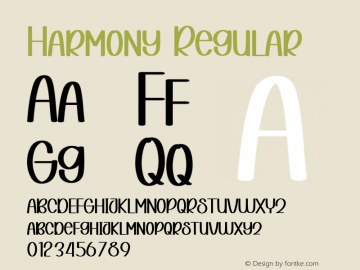 Harmony Version 1.001;Fontself Maker 3.5.8图片样张