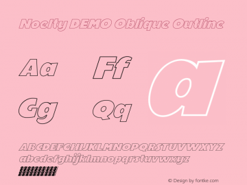 Noelty DEMO Oblique Outline Version 1.000图片样张