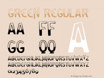 Green Regular Altsys Metamorphosis:3/6/92 Font Sample