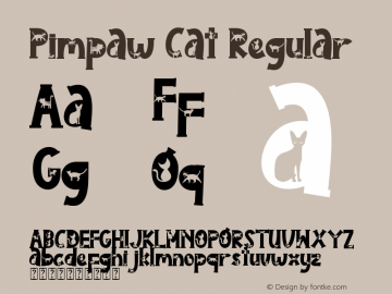 Pimpaw Cat Version 1.00;April 6, 2023;FontCreator 13.0.0.2683 64-bit图片样张