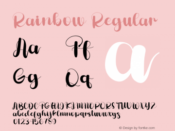 Rainbow Version 1.001;Fontself Maker 3.5.4图片样张
