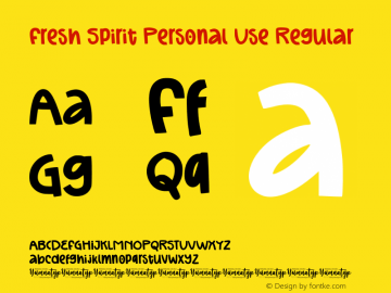 Fresh Spirit Personal Use Version 1.00;April 11, 2023;FontCreator 13.0.0.2683 64-bit图片样张