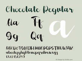 Chocolate Version 1.001;Fontself Maker 3.5.4图片样张