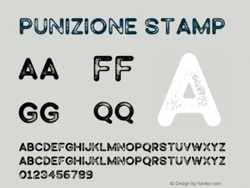 Punizione Stamp Version 1.002;Fontself Maker 3.4.0图片样张