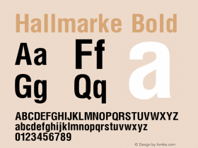 Hallmarke Bold Altsys Fontographer 3.5  11/17/92图片样张