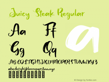 Juicy Steak Version 1.000;Glyphs 3.2 (3184)图片样张