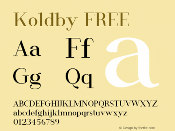 Koldby FREE Version 1.007;Fontself Maker 3.5.8图片样张