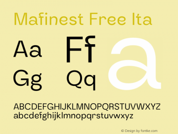 Mafinest Ita0 Version 1.000;Glyphs 3.2 (3177)图片样张