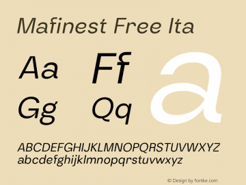 Mafinest Ita10 Version 1.000;Glyphs 3.2 (3177)图片样张