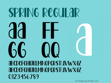 Spring Version 1.001;Fontself Maker 3.5.7图片样张