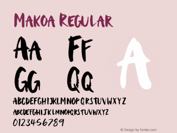 Makoa Version 1.002;Fontself Maker 3.3.0图片样张
