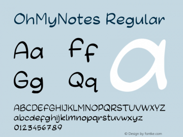 OhMyNotes Version 1.002;Fontself Maker 3.5.7图片样张